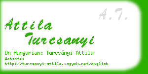 attila turcsanyi business card